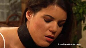 Bent over big ass lesbian slave spanked and fingered