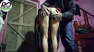hindi sex video shows standing pussy fucking in desi style with sucking and insertion