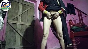 hindi sex video shows standing pussy fucking in desi style with sucking and insertion