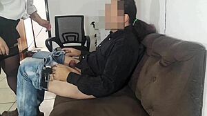 I use my big ass to calm the client at work