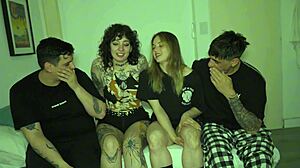 Lucky guys fuck petite argentinian pornstars in homemade orgy