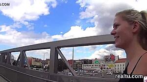 Adorable czech kitten tempted in mall then fucked in pov