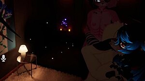 Playing games in vrchat with my toy