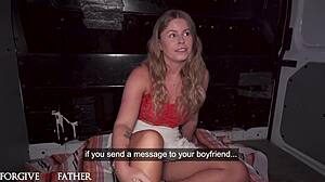 Cheating blonde Samantha Joiner gets creampie from stranger