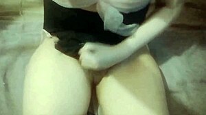 cumming on your face shemale squishes her tits and strokes her sissy cock