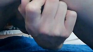 nymphomaniac ami fingers her asshole in close up doggystyle