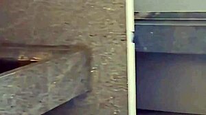 I almost got caught milking a motorcycle courier in public restroom